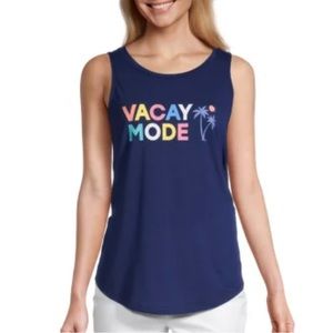 🎁NWT St. John’s Bay Navy Vacay Mode Tank